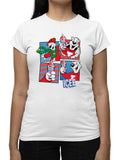 Officially Licensed ICEE Winter Chill Fun - Bear Seasonal Collage Graphic Women's T-shirt