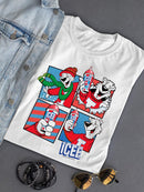 Officially Licensed ICEE Winter Chill Fun - Bear Seasonal Collage Graphic Women's T-shirt