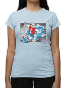 Officially Licensed ICEE Surfing Cool Bear - Arctic Wave Chill Graphic Women's T-shirt