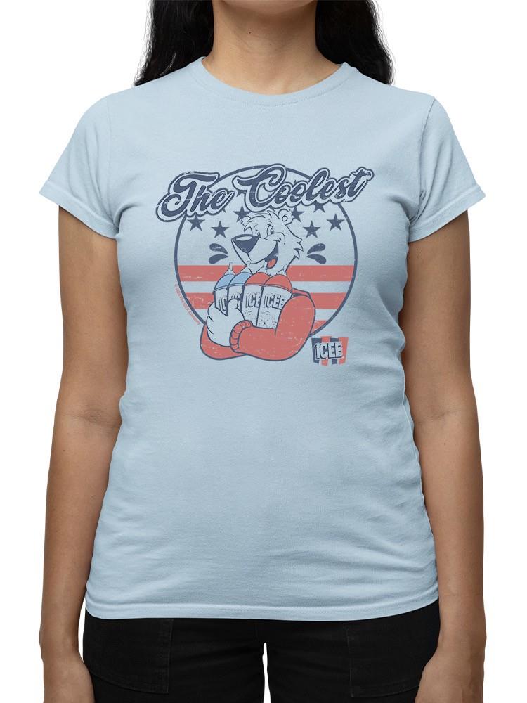 Officially Licensed ICEE Patriotic Retro Bear Slush Graphic Women's T-shirt