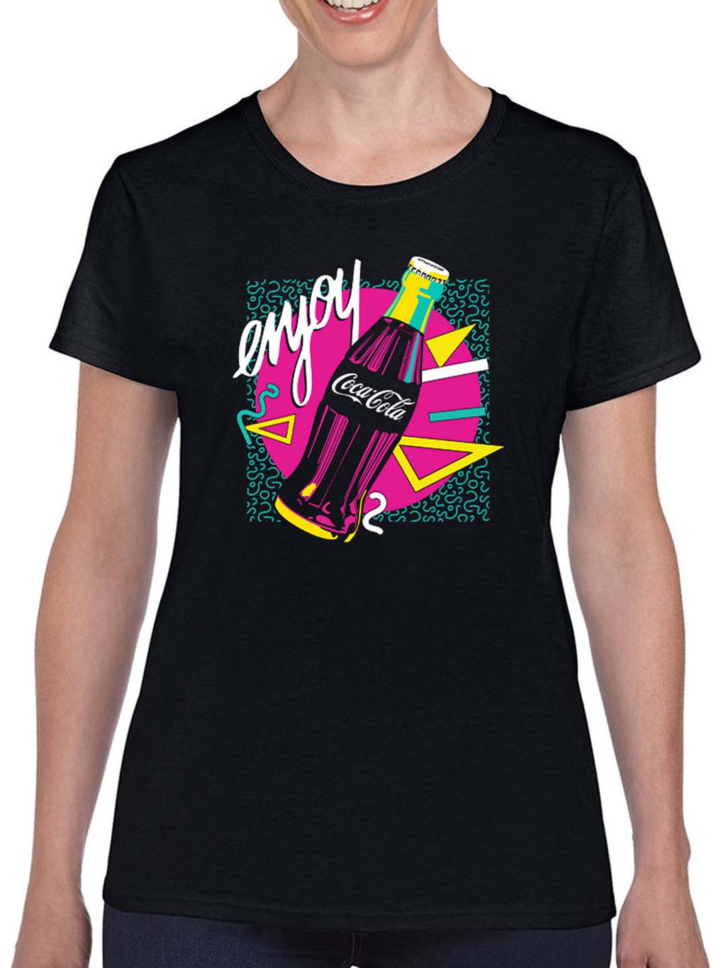 Officially Licensed Coca-Cola Retro Pop  Graphic Women's T-shirt