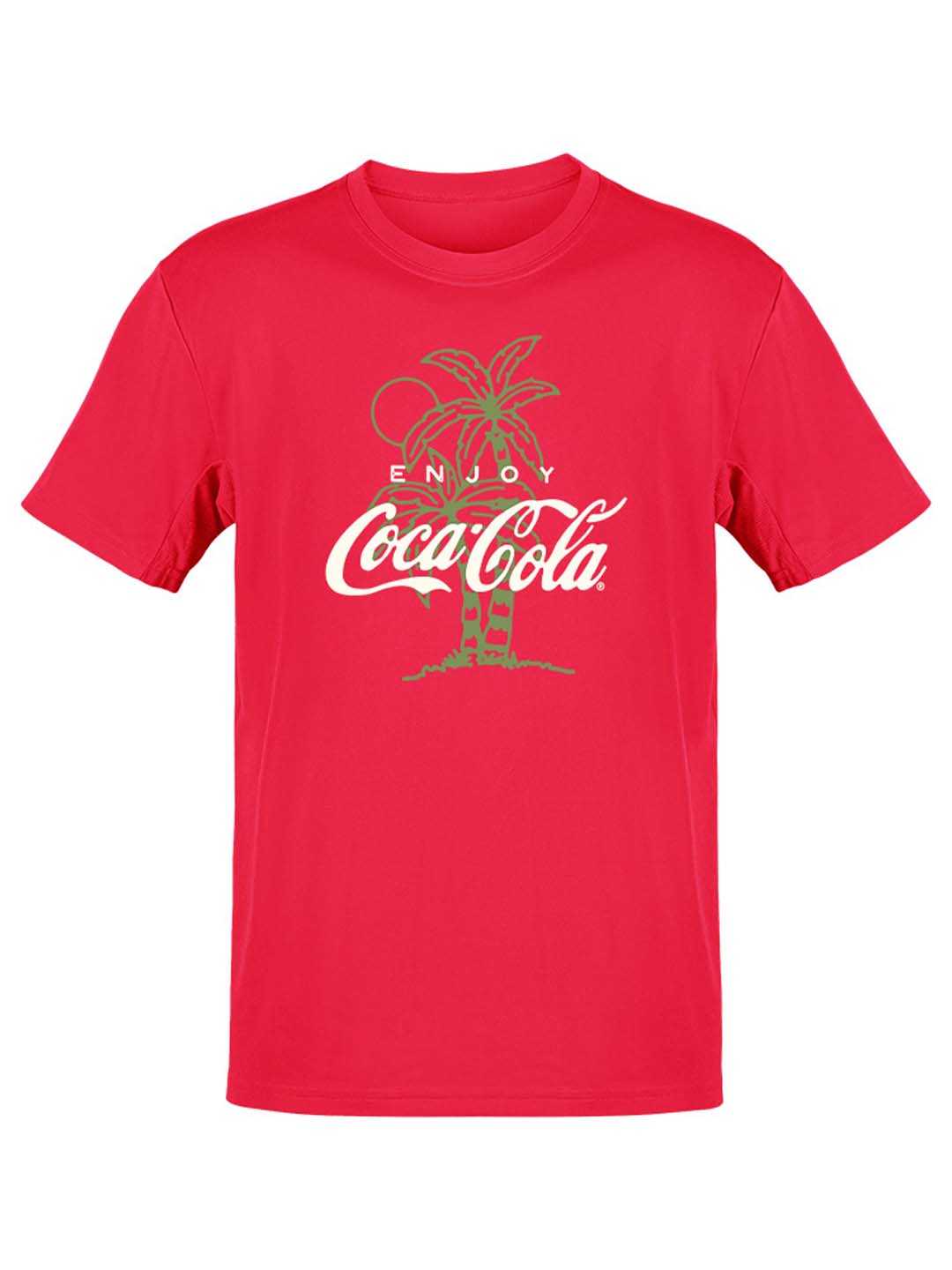Officially Licensed Coca-Cola Enjoy Tropical Palm Tree Graphic Tee Women's T-shirt