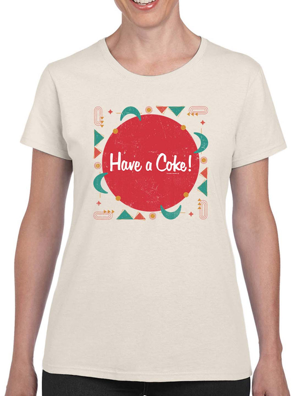Officially Licensed Coca-Cola Have a Coke Retro  Deco Graphic Women's T-shirt