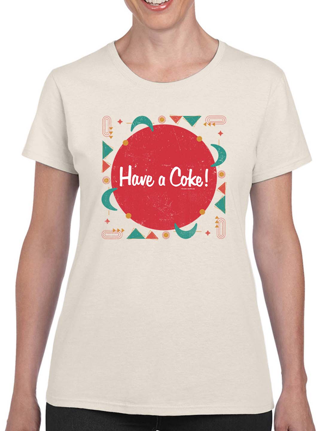 Officially Licensed Coca-Cola Have a Coke Retro  Deco Graphic Women's T-shirt