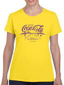 Officially Licensed Coca-Cola Enjoy Sunset Highway Travel Graphic Women's T-shirt