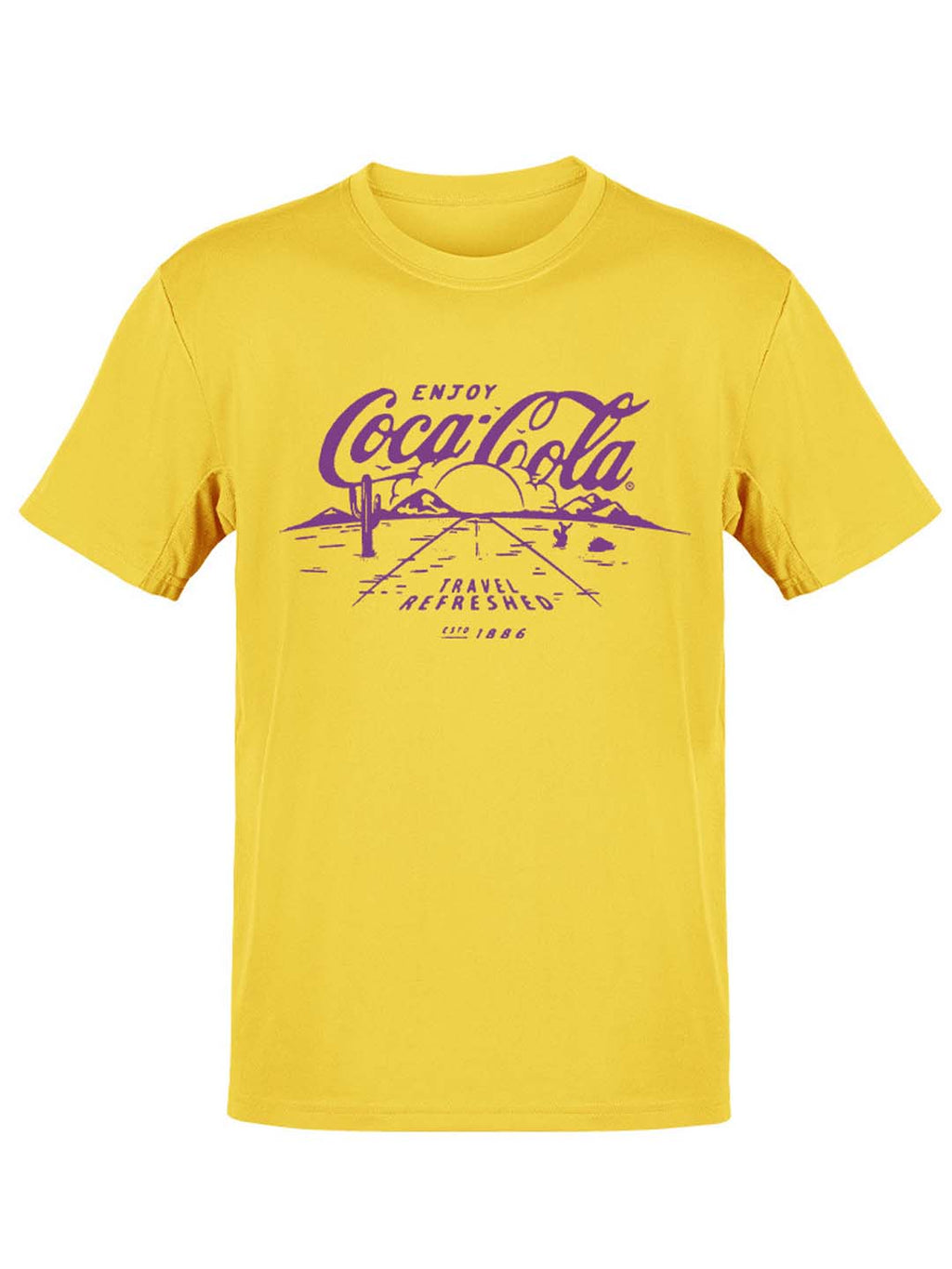 Officially Licensed Coca-Cola Enjoy Sunset Highway Travel Graphic Women's T-shirt