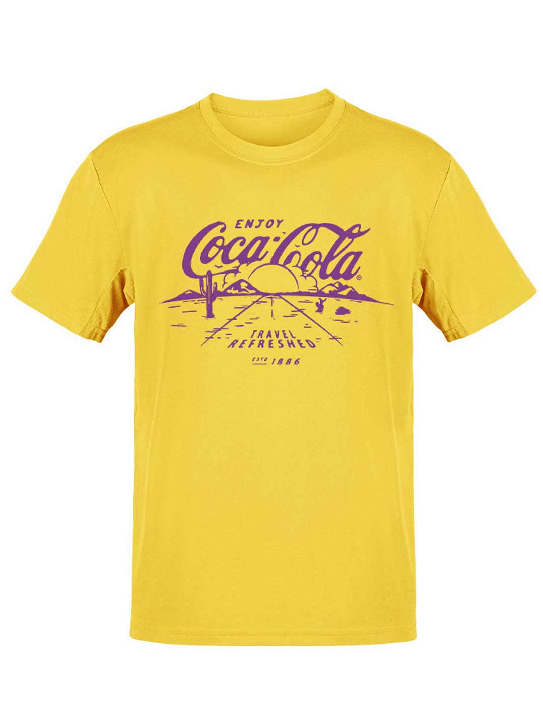 Officially Licensed Coca-Cola Enjoy Sunset Highway Travel Graphic Women's T-shirt