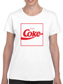 Officially Licensed Coca-Cola Enjoy Coke Classic Logo Graphic Women's T-shirt