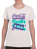 Officially Licensed Coca-Cola Fresh Coke Retro VHS 90s Vintage  Women's T-shirt