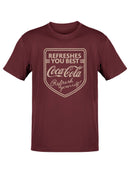 Officially Licensed Coca-Cola Coke Refreshes You Best Vintage Shield Graphic Men's T-shirt