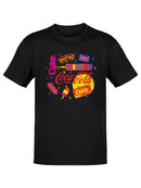 Officially Licensed Coca-Cola Retro Pop Art 80s Style Soda Graphic Men's T-shirt