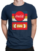 Officially Licensed Coca-Cola Vintage Cassette Tape Logo Retro Men's T-shirt