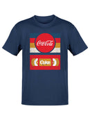 Officially Licensed Coca-Cola Vintage Cassette Tape Logo Retro Men's T-shirt