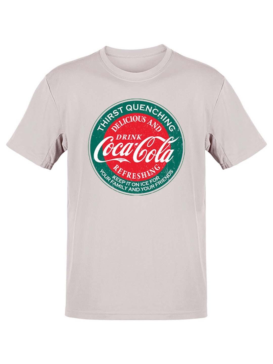 Officially Licensed Coca-Cola Drink Vintage Thirst Quenching Logo Men's T-shirt
