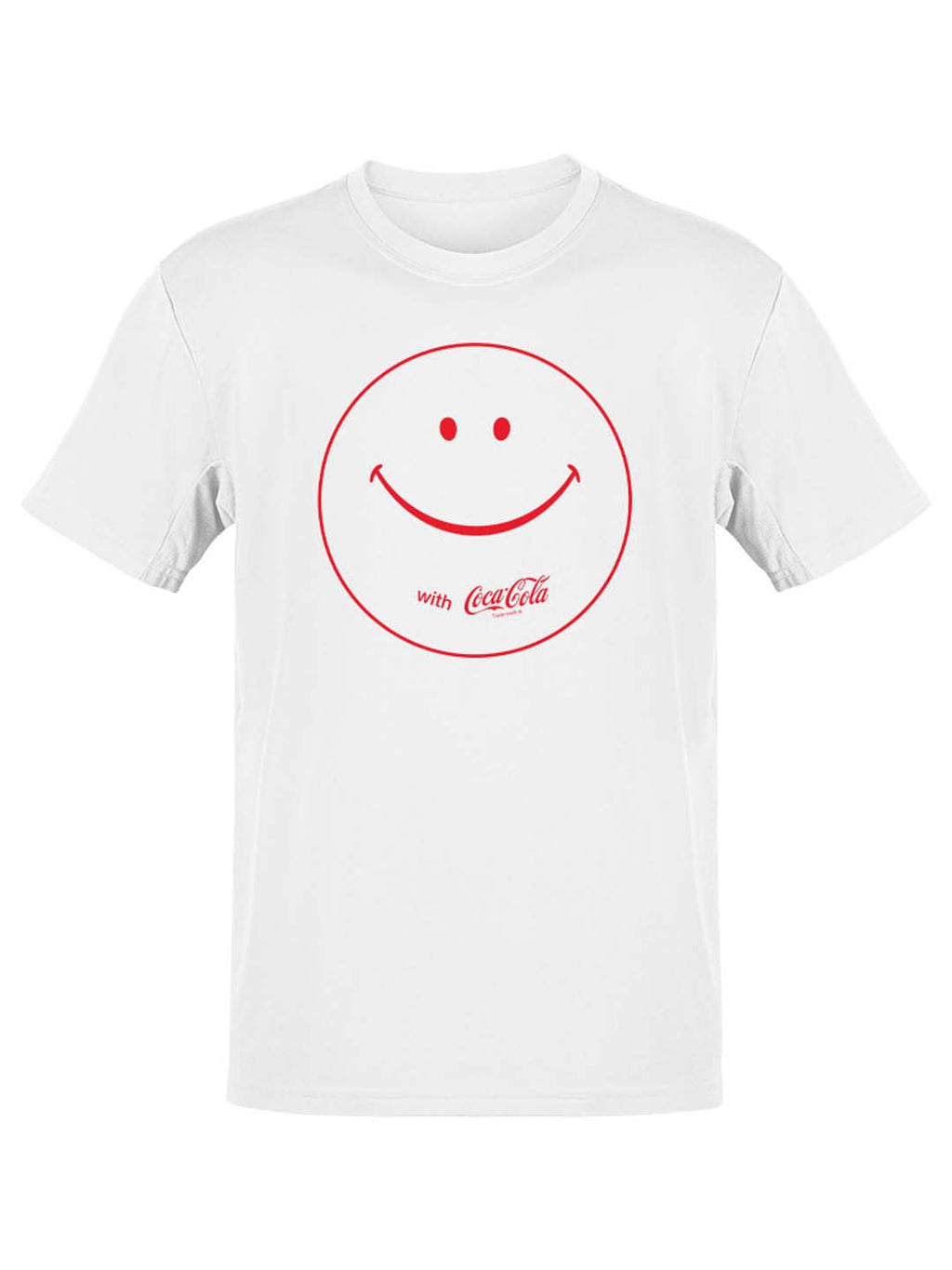 Officially Licensed Coca-Cola Smiley Logo Classic Happiness  Men's T-shirt