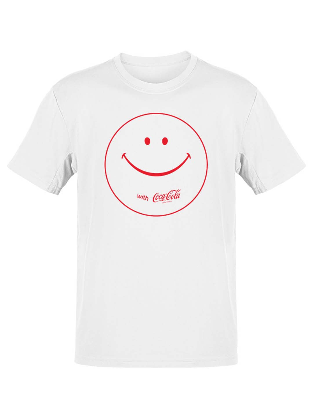 Officially Licensed Coca-Cola Smiley Logo Classic Happiness  Men's T-shirt