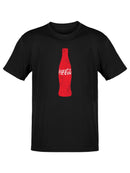Officially Licensed Coca-Cola Classic Red Bottle Graphic Logo Men's T-shirt