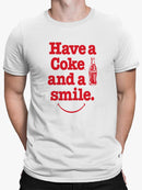 Officially Licensed Coca-Cola Have a Coke and Smile Graphic Men's T-shirt