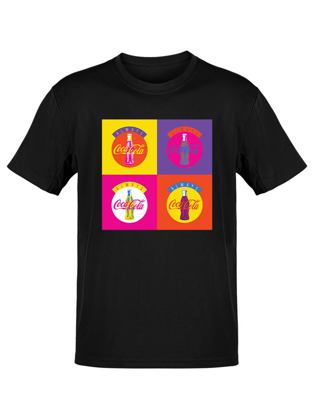 Officially Licensed Coca-Cola Pop Art Bottle Coke Retro Art Men's T-shirt