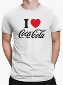 Officially Licensed Coca-Cola I Love Retro Logo Men's T-shirt