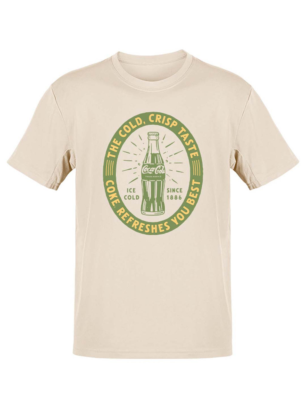 Officially Licensed Coca-Cola Ice Cold Vintage Bottle Graphic Men's T-shirt