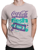 Officially Licensed Coca-Cola Fresh Coke Retro VHS 90s Vintage Men's T-shirt