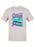 Officially Licensed Coca-Cola Fresh Coke Retro VHS 90s Vintage Men's T-shirt