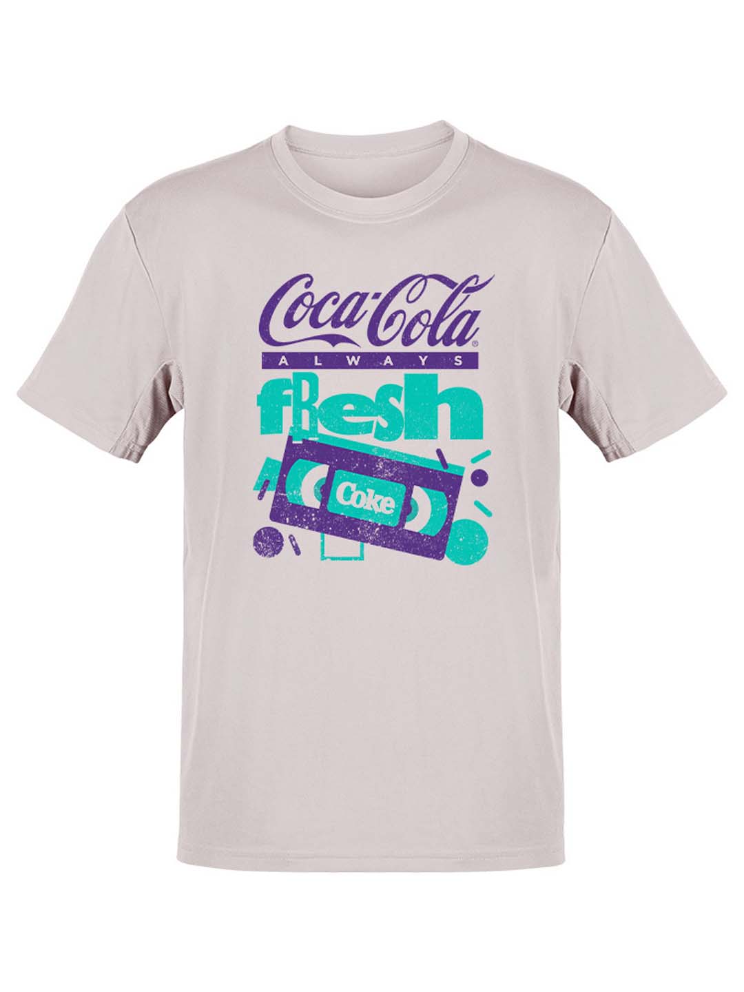 Officially Licensed Coca-Cola Fresh Coke Retro VHS 90s Vintage Men's T-shirt