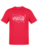 Officially Licensed Coca-Cola Highway Route Map Graphic Men's T-shirt