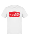 Officially Licensed Coca-Cola Vintage Logo Banner Men's T-shirt