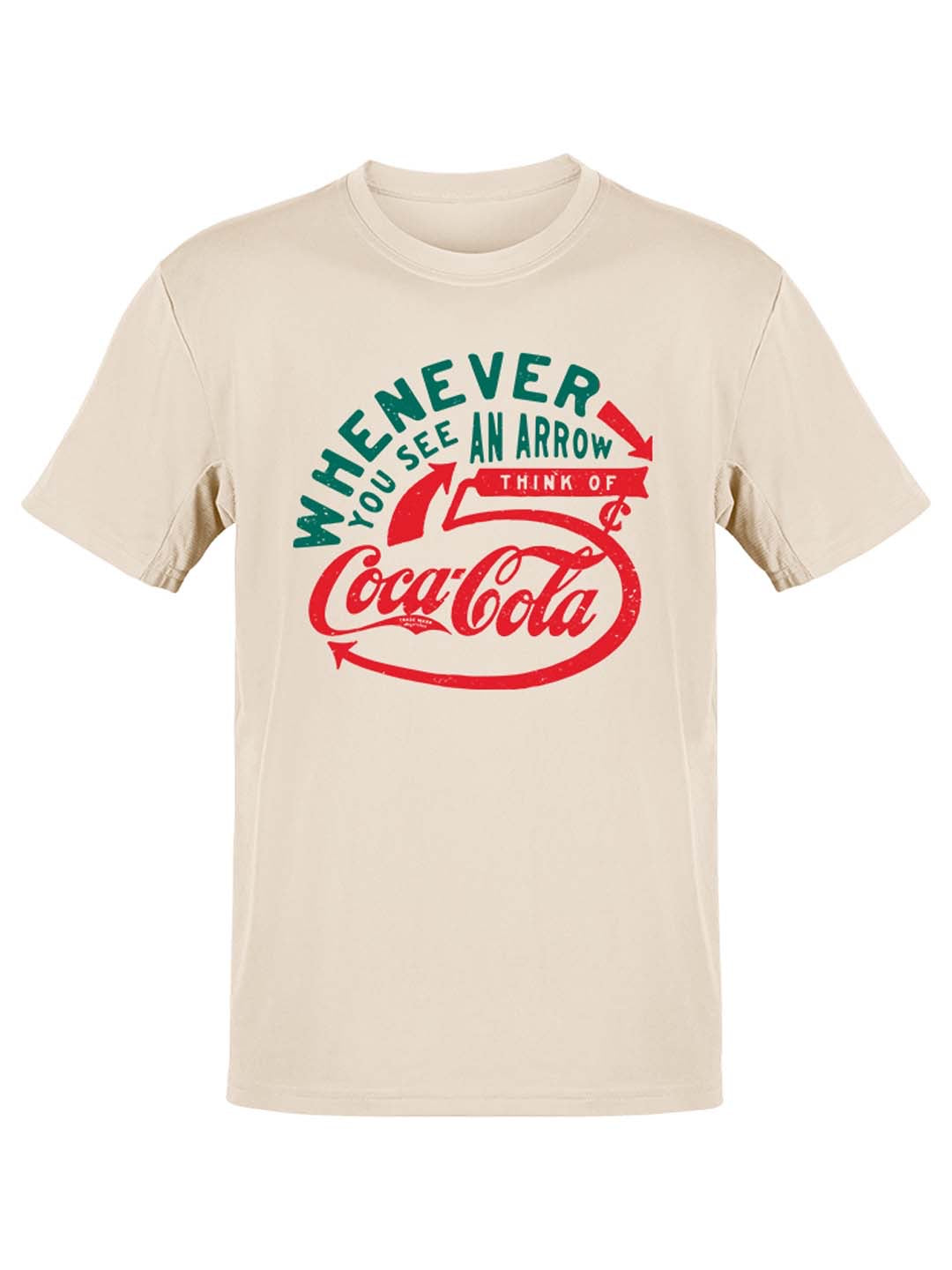 Officially Licensed Coca-Cola Vintage Arrow Logo Design Men's T-shirt
