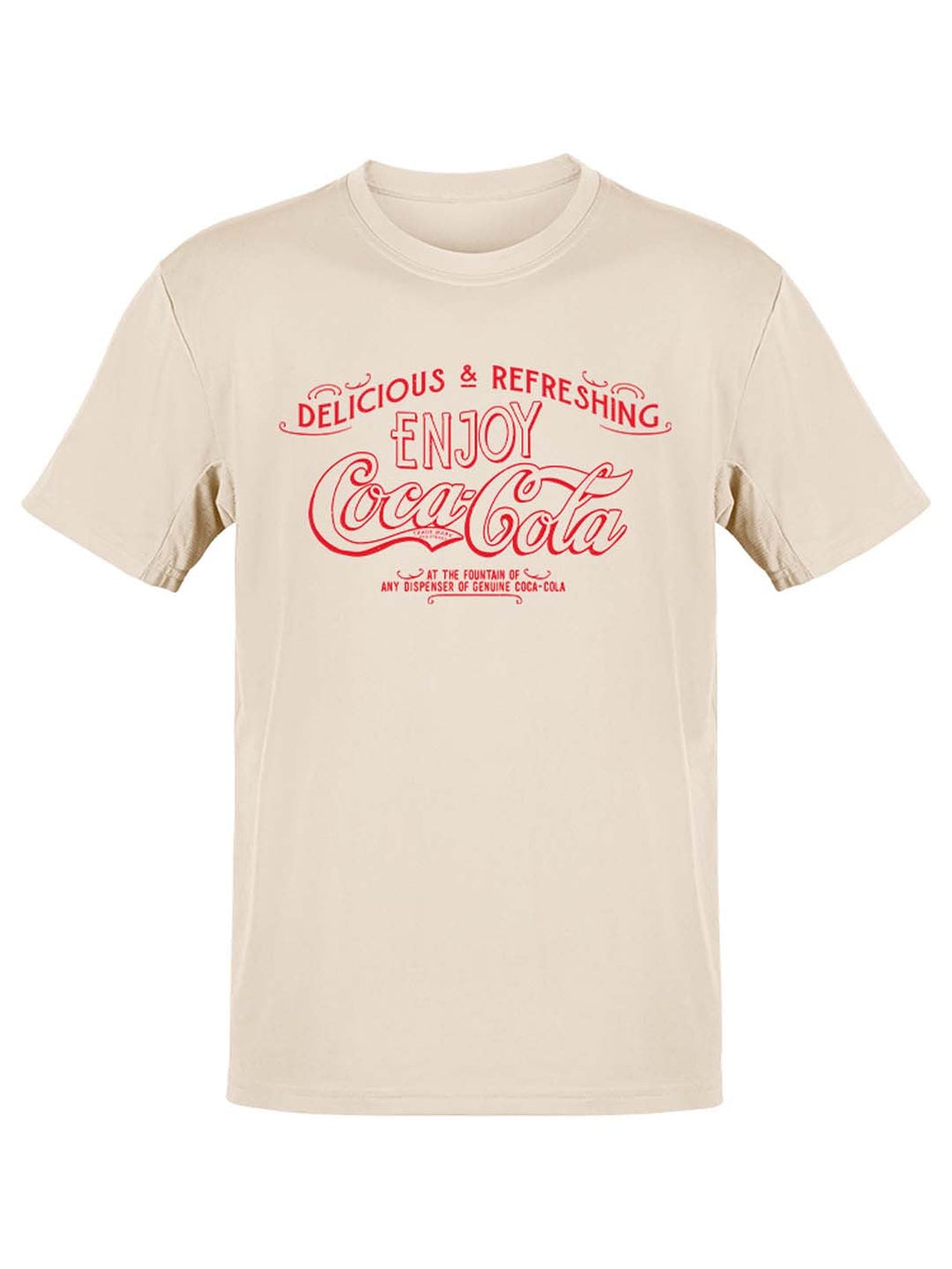 Officially Licensed Coca-Cola Enjoy Coke Fountain Design Men's T-shirt
