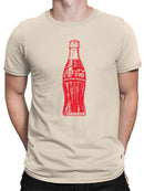 Officially Licensed Coca-Cola Retro Contour Bottle Design Men's T-shirt