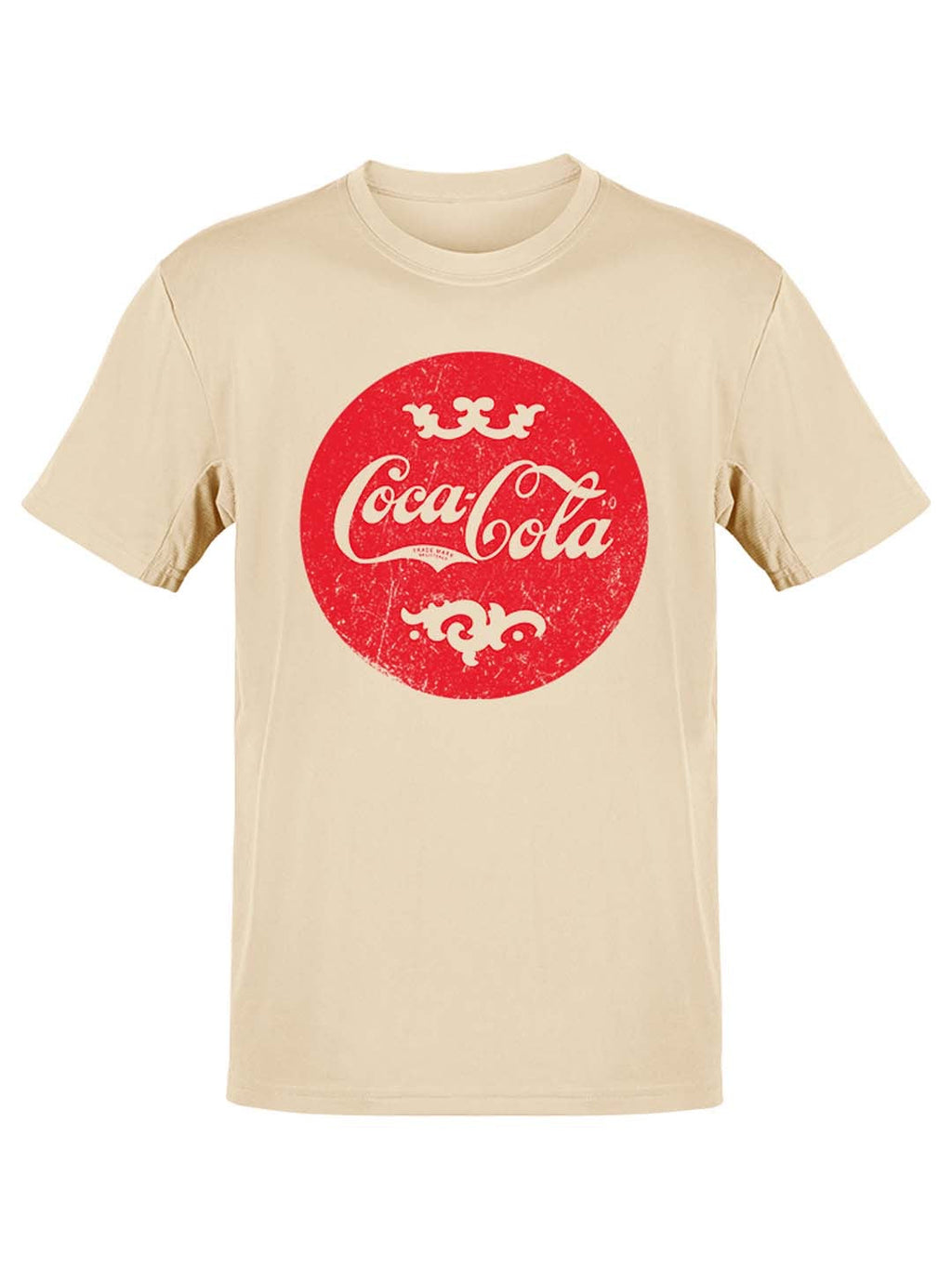 Officially Licensed Coca-Cola Vintage Crown Logo Design Men's T-shirt