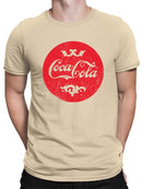 Officially Licensed Coca-Cola Vintage Crown Logo Design Men's T-shirt