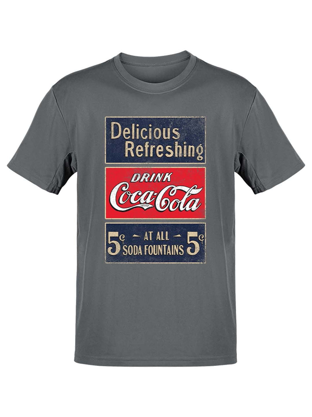 Officially Licensed Coca-Cola 5¢ Soda Fountain Sign Men's T-shirt