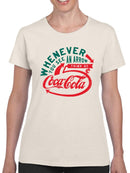 Officially Licensed Coca-Cola Vintage Arrow Logo Design Women's T-shirt