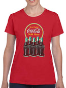 Officially Licensed Coca-Cola Ice Cold Bottles Vintage Logo Women's T-shirt