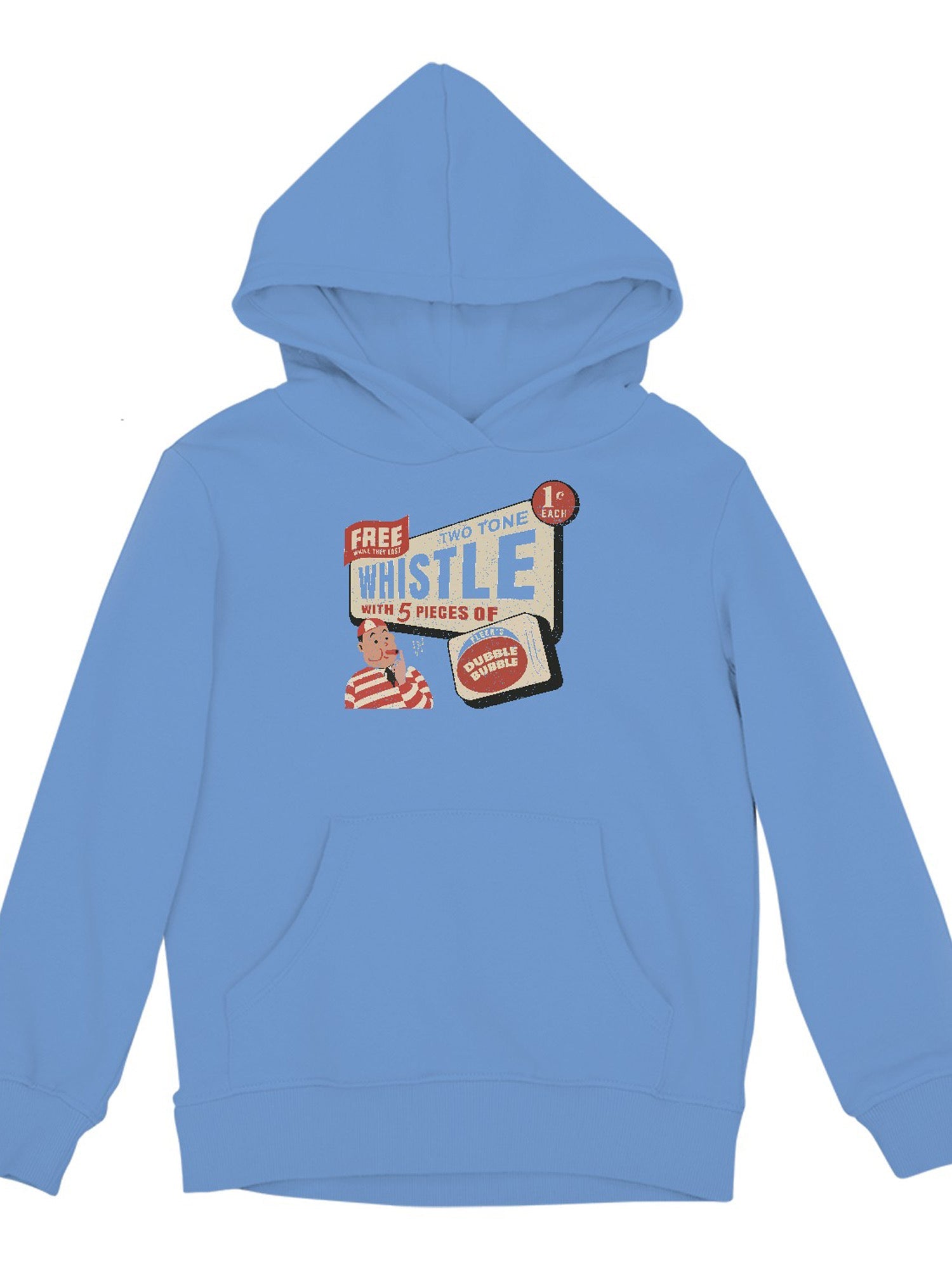 Officially Licensed Dubble Bubble Retro Whistle Ad Youth's Hoodie