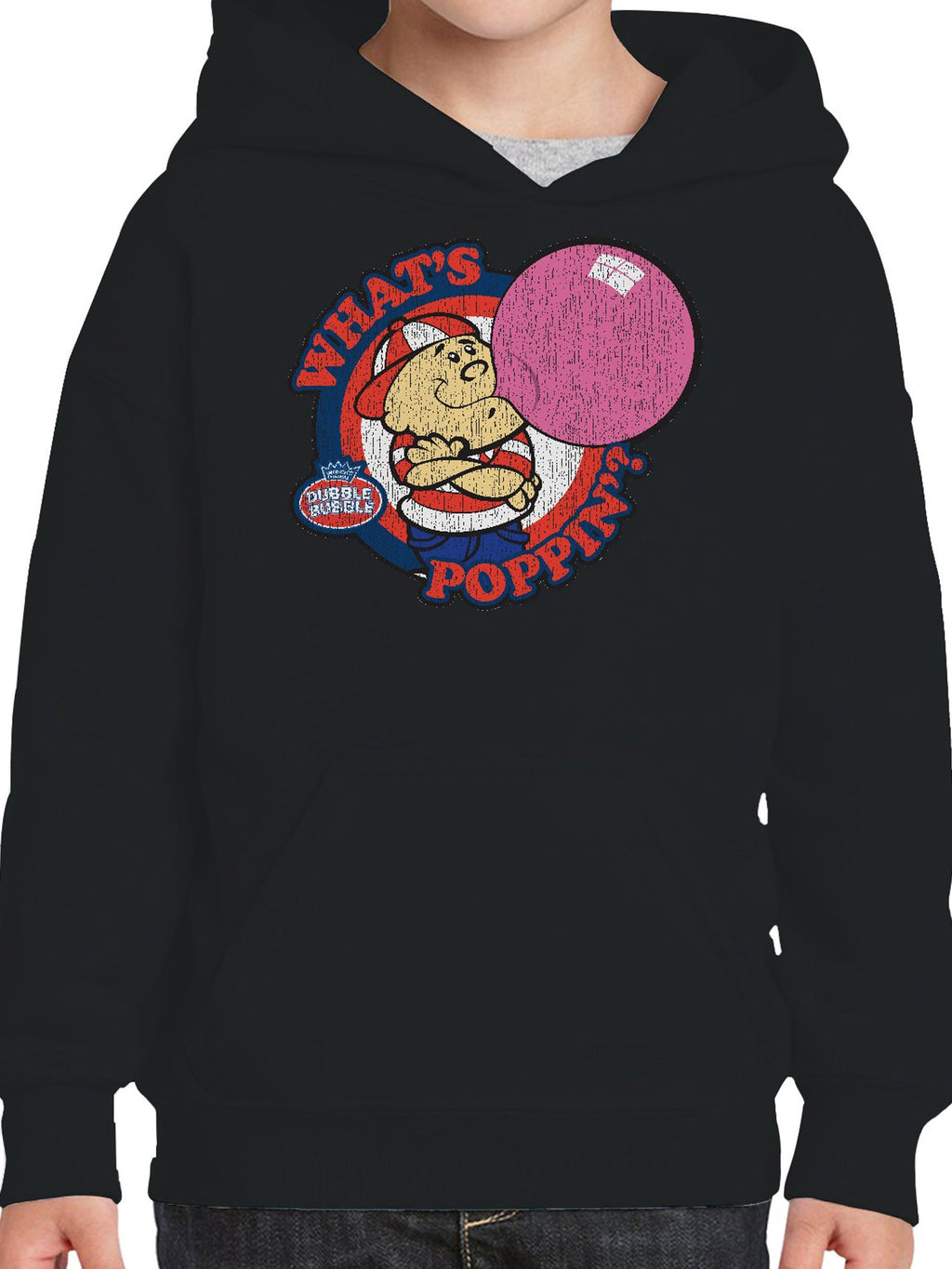 Officially Licensed Dubble Bubble What's Poppin' Gum Cartoon Youth's Hoodie