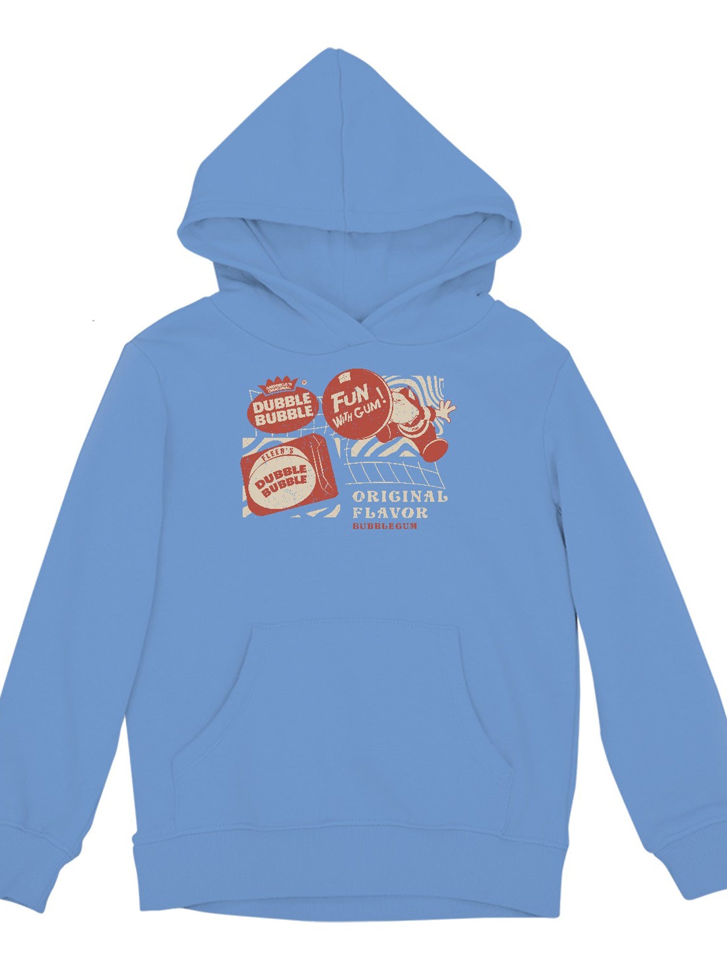 Officially Licensed Dubble Bubble Retro Gum Packaging Design Youth's Hoodie
