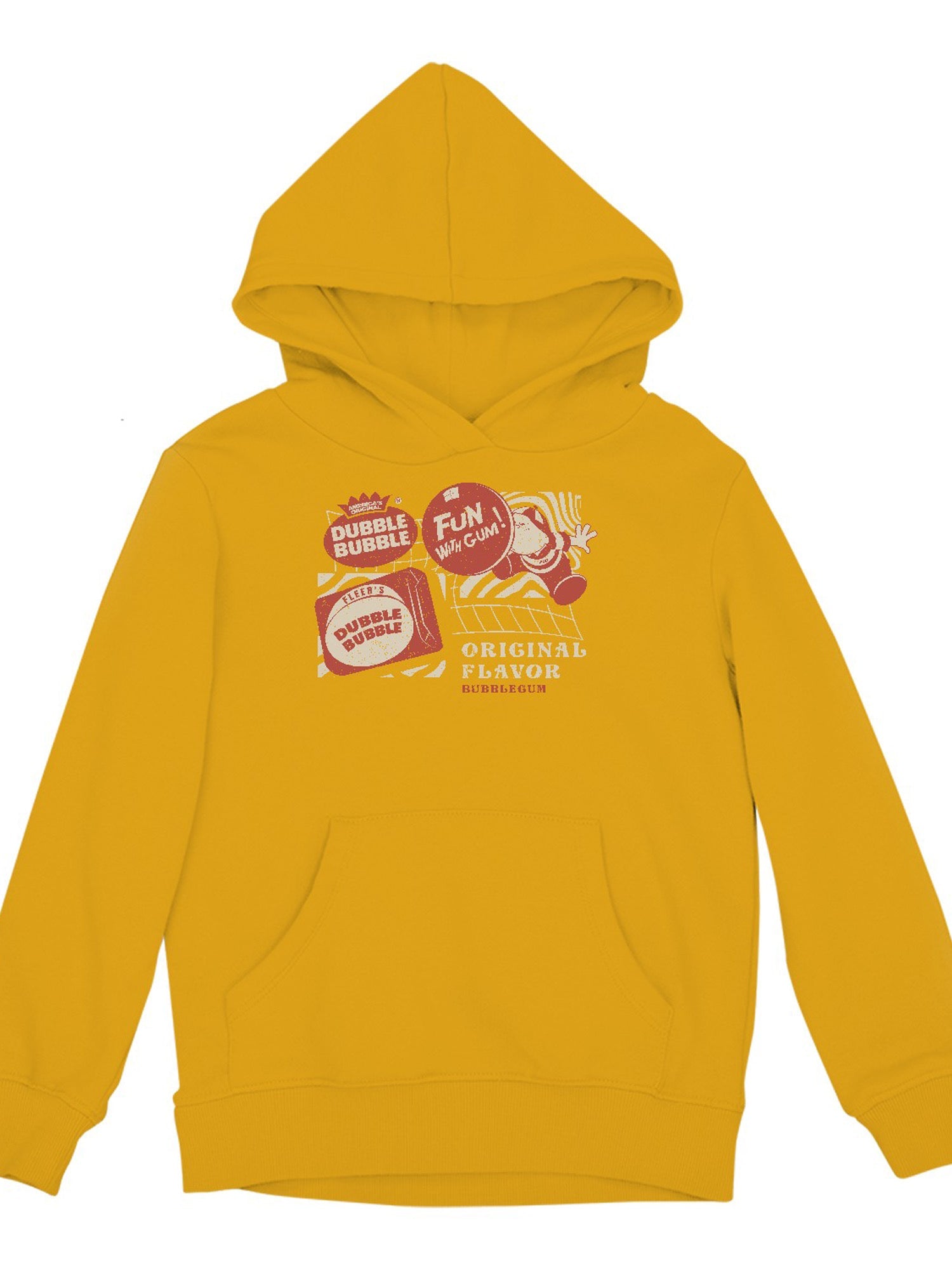 Officially Licensed Dubble Bubble Retro Gum Packaging Design Youth's Hoodie