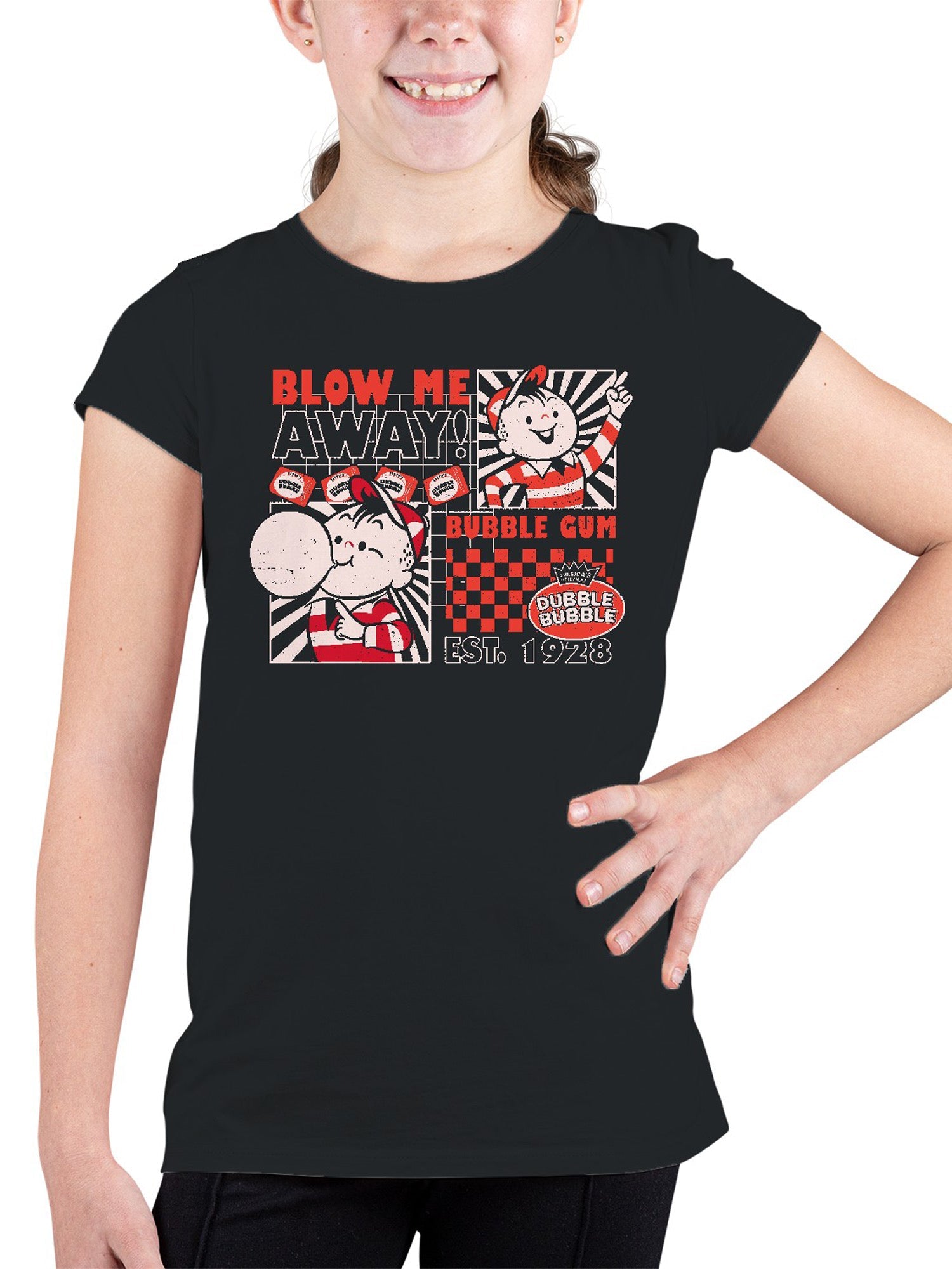 Officially Licensed Dubble Bubble Retro Gum Artwork Youth's T-shirt