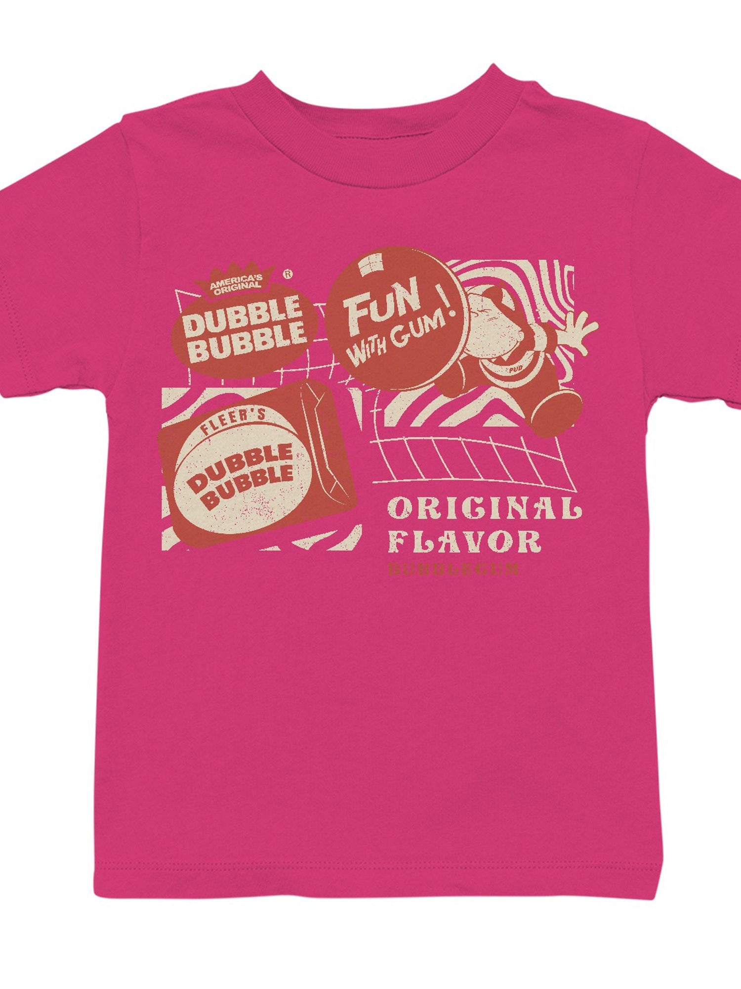 Officially Licensed Dubble Bubble Retro Gum Packaging Design Youth's T-shirt