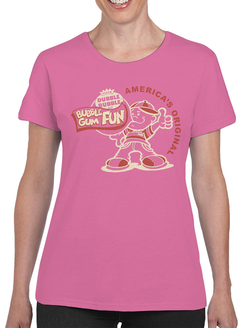 Officially Licensed Dubble Bubble Vintage Gum Advertisement Women's T-shirt