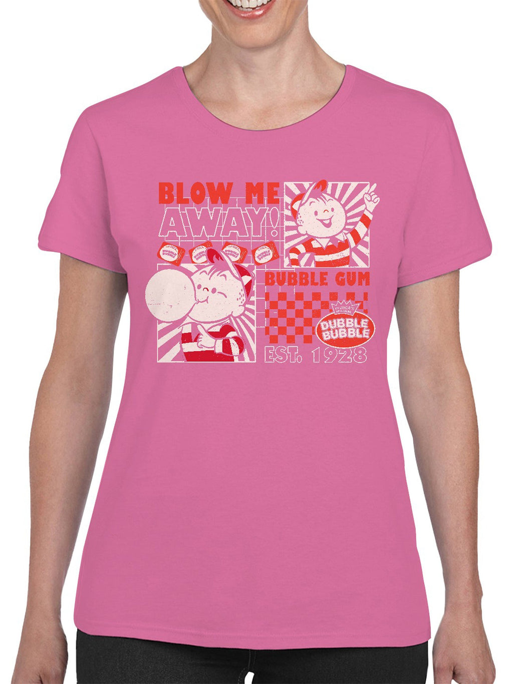 Officially Licensed Dubble Bubble Retro Gum Artwork Women's T-shirt