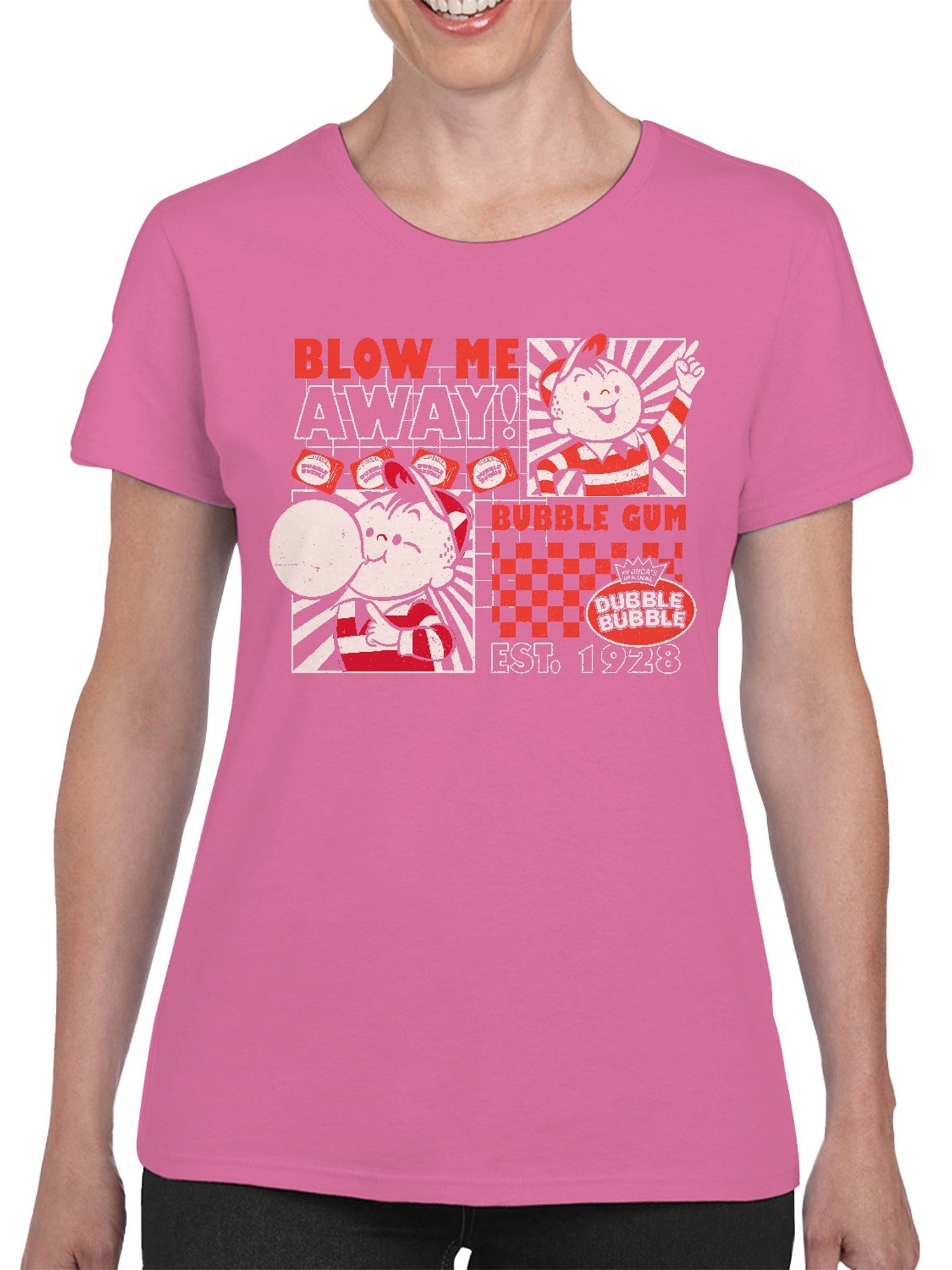 Officially Licensed Dubble Bubble Retro Gum Artwork Women's T-shirt