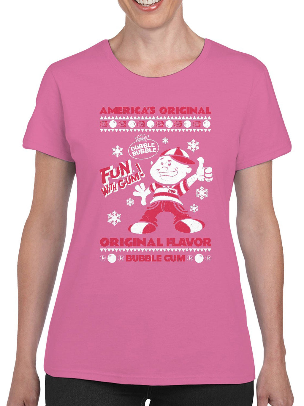 Officially Licensed Dubble Bubble Fun with Gum Poster Women's T-shirt