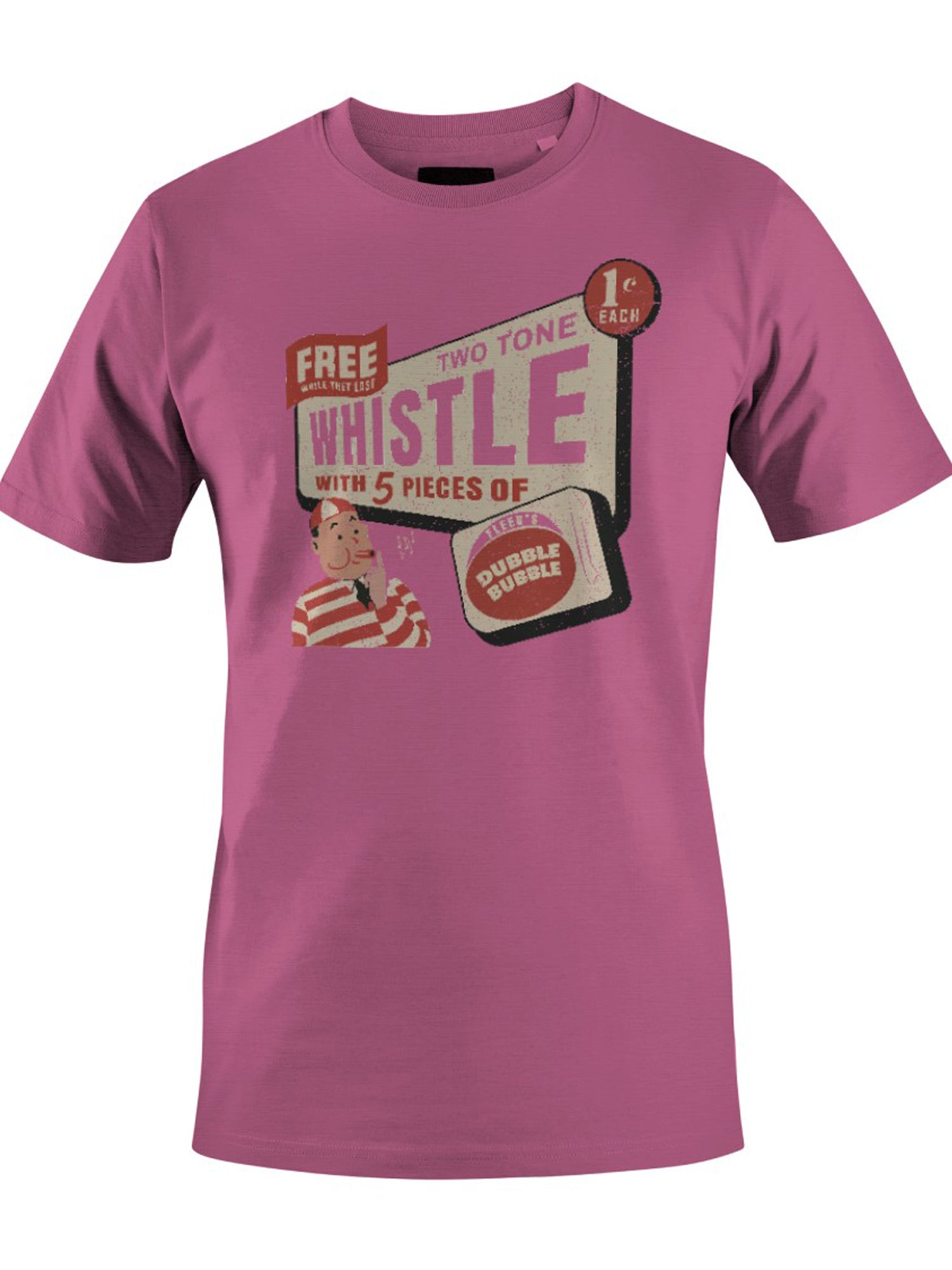 Officially Licensed Dubble Bubble Retro Whistle Ad Women's T-shirt