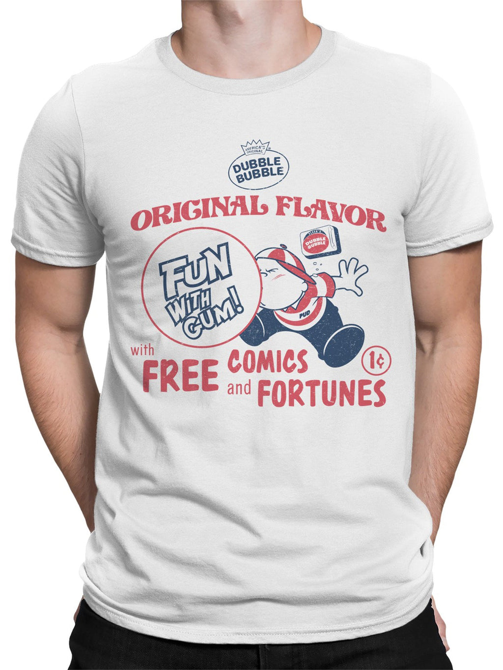 Officially Licensed Dubble Bubble Vintage Promo Design Men's T-shirt